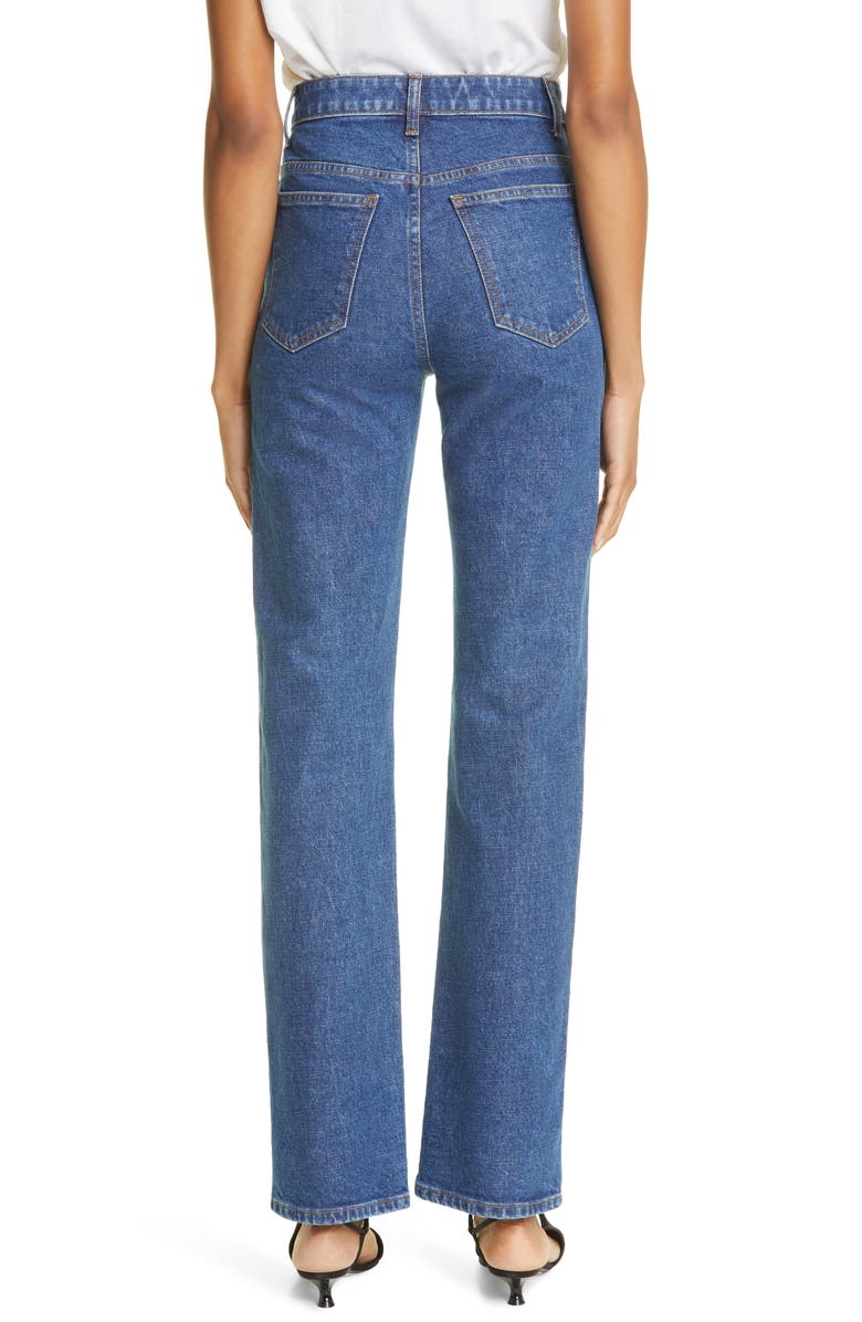 Khaite The Danielle High Waist Straight Leg Jeans, Alternate, color, 