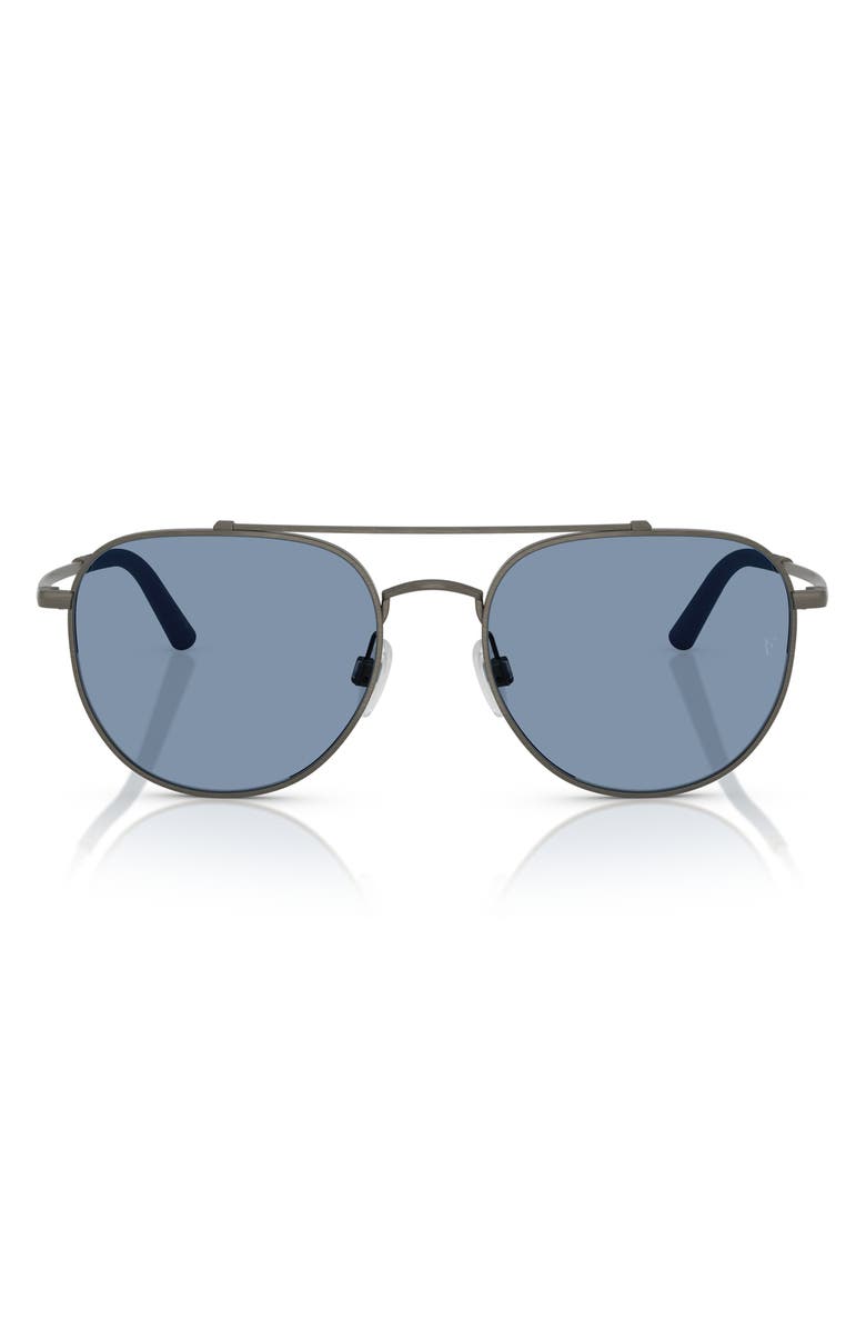 Oliver Peoples x Roger Federer 54mm Pilot Sunglasses, Main, color, Pewter