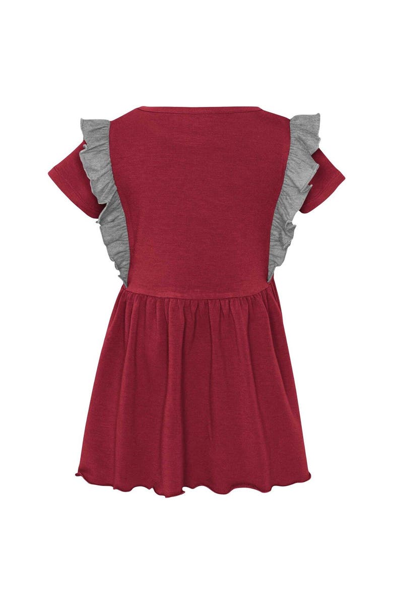 Outerstuff Girls Toddler Crimson Alabama Crimson Tide Too Cute Tri-Blend Dress, Alternate, color, Crimson