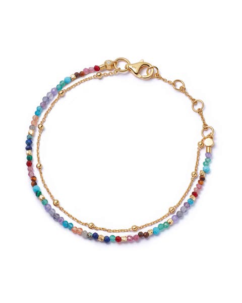 Gold Fine Biography Multi gemstone Bracelet