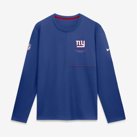 Men's Nike Royal New York Giants Sideline Coaches UV Dri-FIT Long Sleeve Shirt