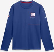 Nike Men's Nike  Royal New York Giants Sideline Coaches UV Dri-FIT Long Sleeve Shirt