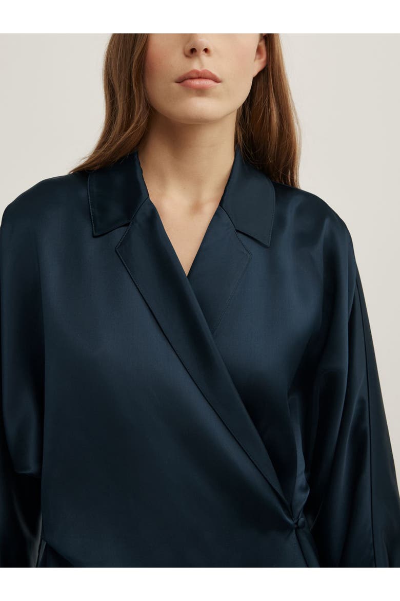 Wrap Fluid Shirt, Alternate, color, Navy