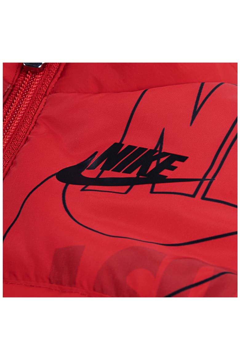 Kids' Colorblock Puffer Vest, Logo T-Shirt & Fleece Joggers Set, Alternate, color, 023BLACK