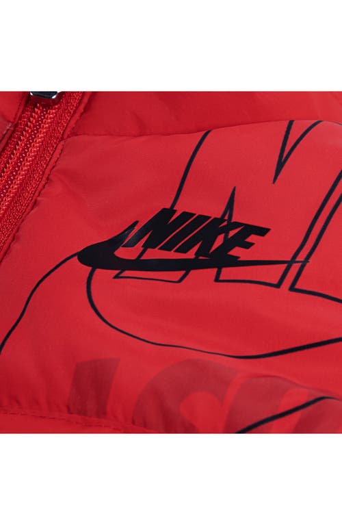 Nike Kids' Colorblock Puffer Vest, Logo T-shirt & Fleece Joggers Set In Multi