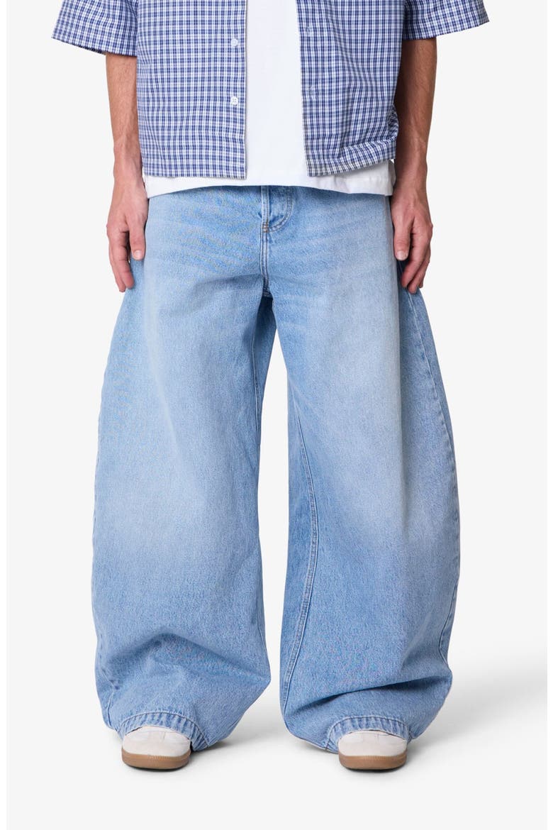 Wide Leg Barrel Jeans, Main, color, LIGHT BLUE