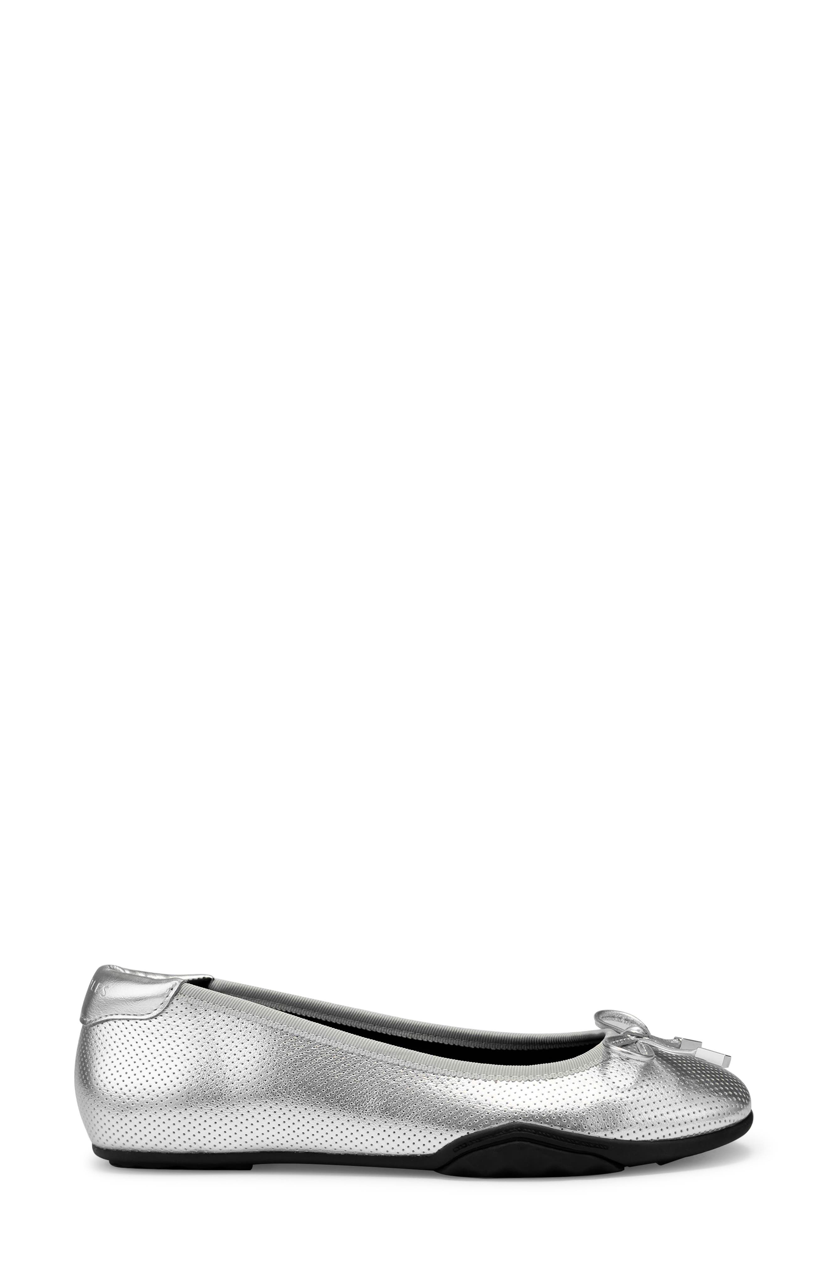 Onyx Ballet Loafer, Alternate, color, SILVER PERFORATED
