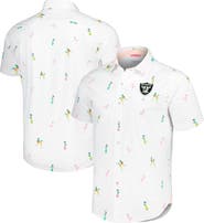 Tommy Bahama Men's Tommy Bahama White Las Vegas Raiders Nova Wave Flocktail Button-Up Shirt