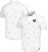 Tommy Bahama Men's Tommy Bahama White Las Vegas Raiders Nova Wave Flocktail Button-Up Shirt