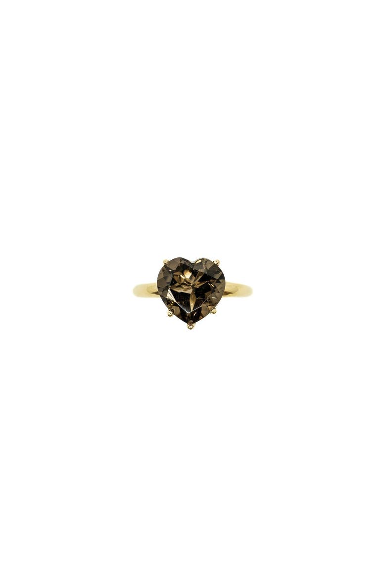 Heart Ring in Smoky Quartz, Main, color, Smoky Quartz