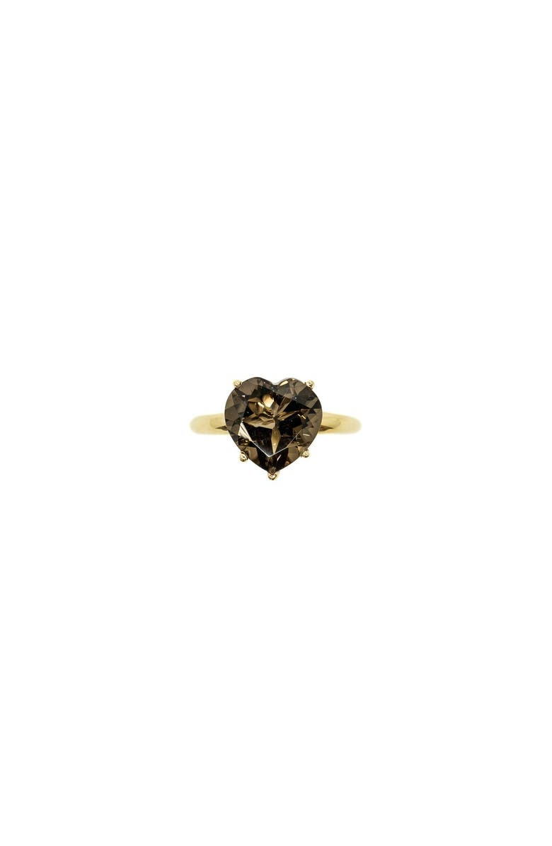FRY POWERS Heart Ring in Smoky Quartz, Main, color, Smoky Quartz