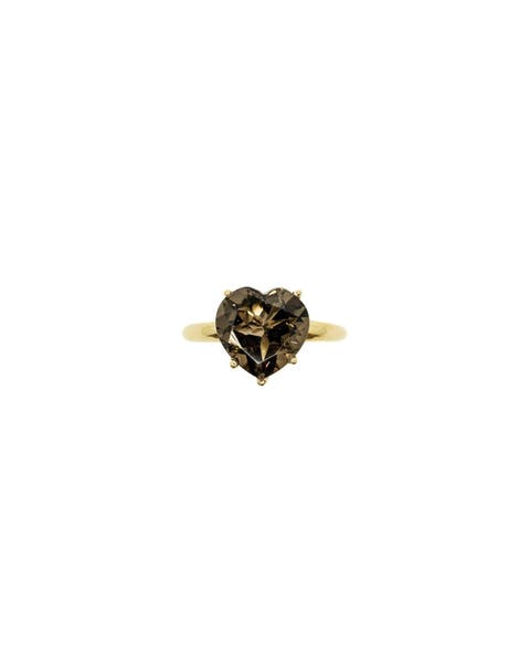Heart Ring in Smoky Quartz