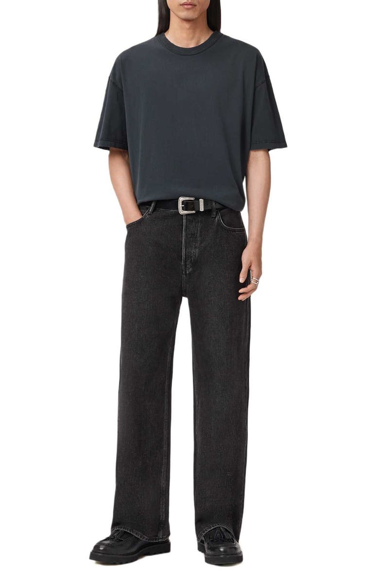 AllSaints Cole Oversize Cotton T-Shirt, Alternate, color, Washed Black
