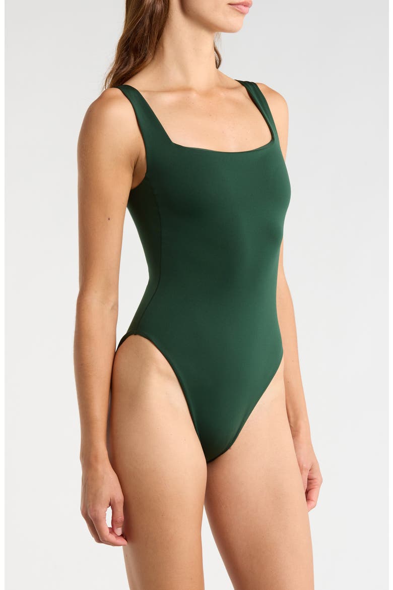 Streamline One-Piece Swimsuit, Alternate, color, PALM GREEN