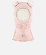 Deux par Deux Girl Knit Bear Ear Fleece Lined Balaclava