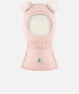 Deux par Deux Girl Knit Bear Ear Fleece Lined Balaclava
