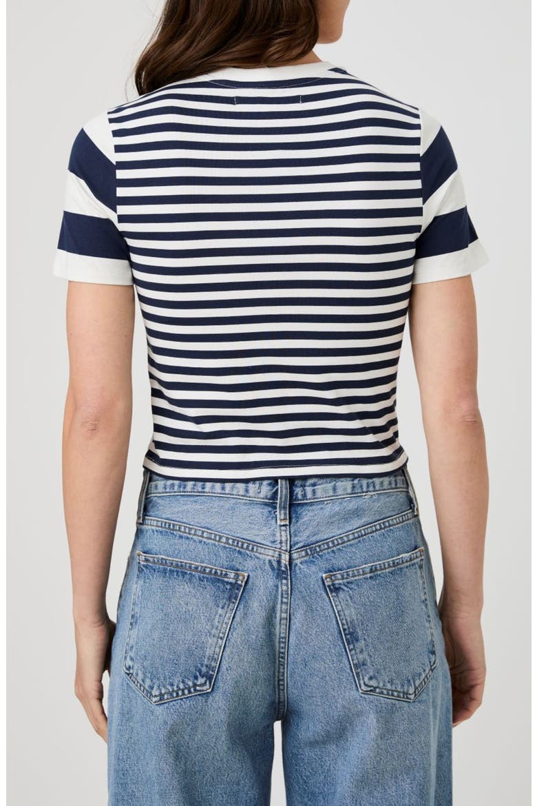 Rallie T-Shirt, Alternate, color, NAVY MIX STRIPES