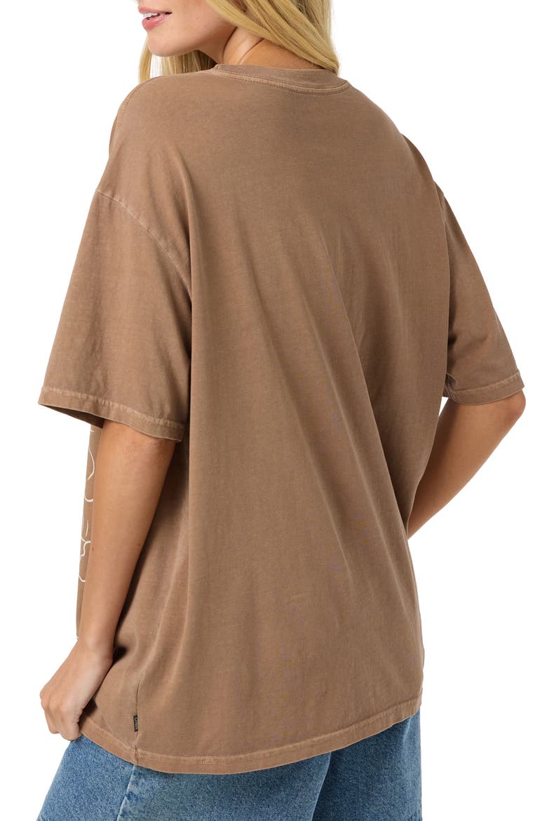 OG Boat Oversized Graphic T-shirt, Alternate, color, CAROB BROWN