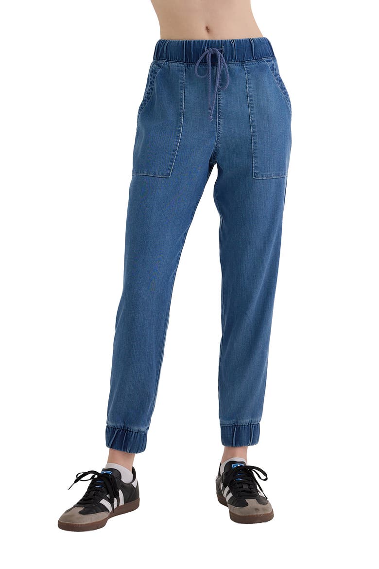 Denim Pocket Joggers, Main, color, INDIGO SPRAY WASH
