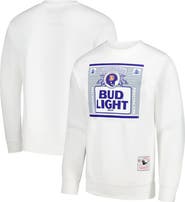 Mitchell & Ness Men's Mitchell & Ness x Bud Light White Denver Broncos The Crest Pullover Sweatshirt