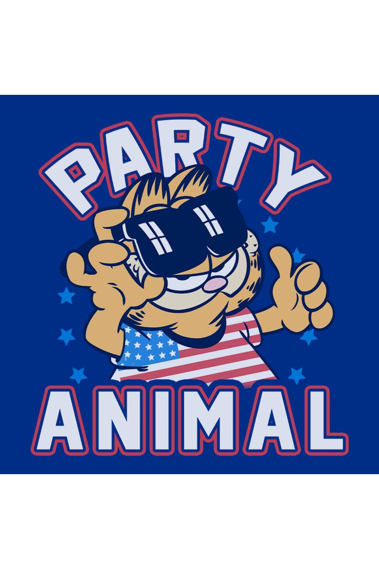 Junior's Cat Party Animal Short Sleeve Graphic T-Shirt, Alternate, color, Royal Blue