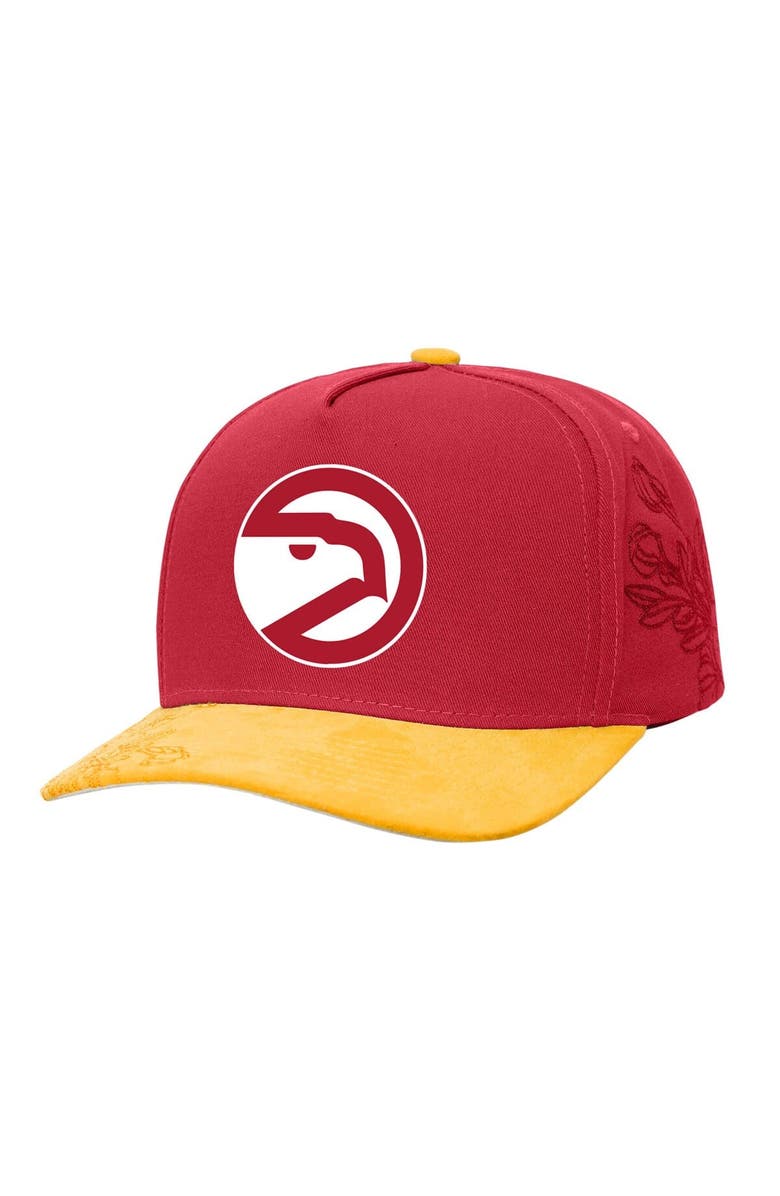 Mitchell & Ness Men's Mitchell & Ness Red/Yellow Atlanta Hawks May Flowers Adjustable Hat, Main, color, Red