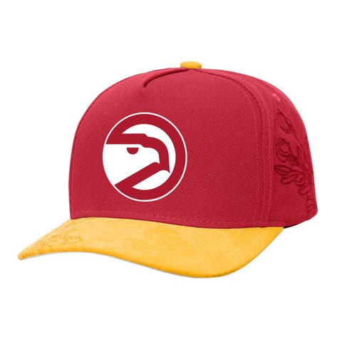 Men's Mitchell & Ness  Red/Yellow Atlanta Hawks May Flowers Adjustable Hat
