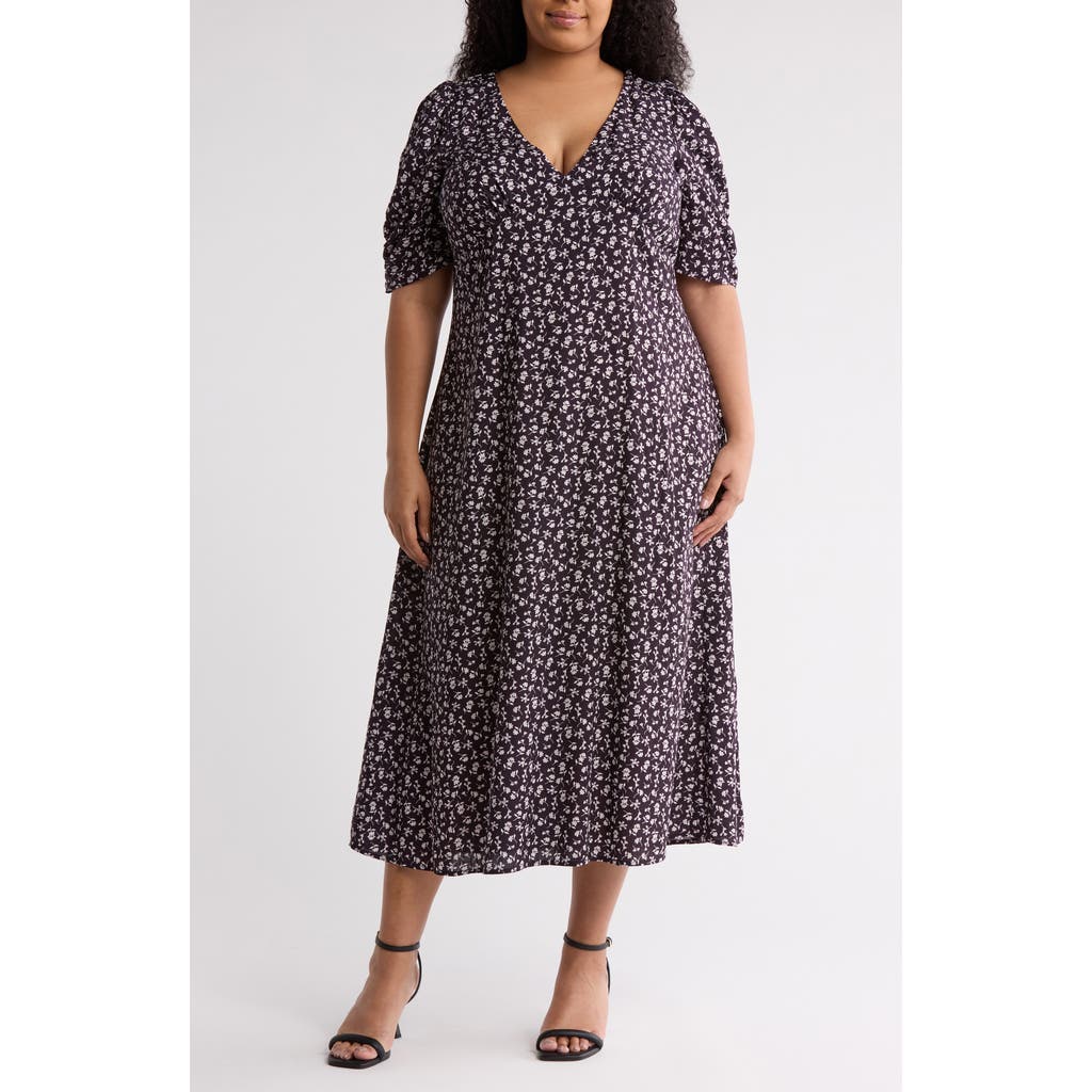 Shop Renee C Floral V-neck Midi Dress