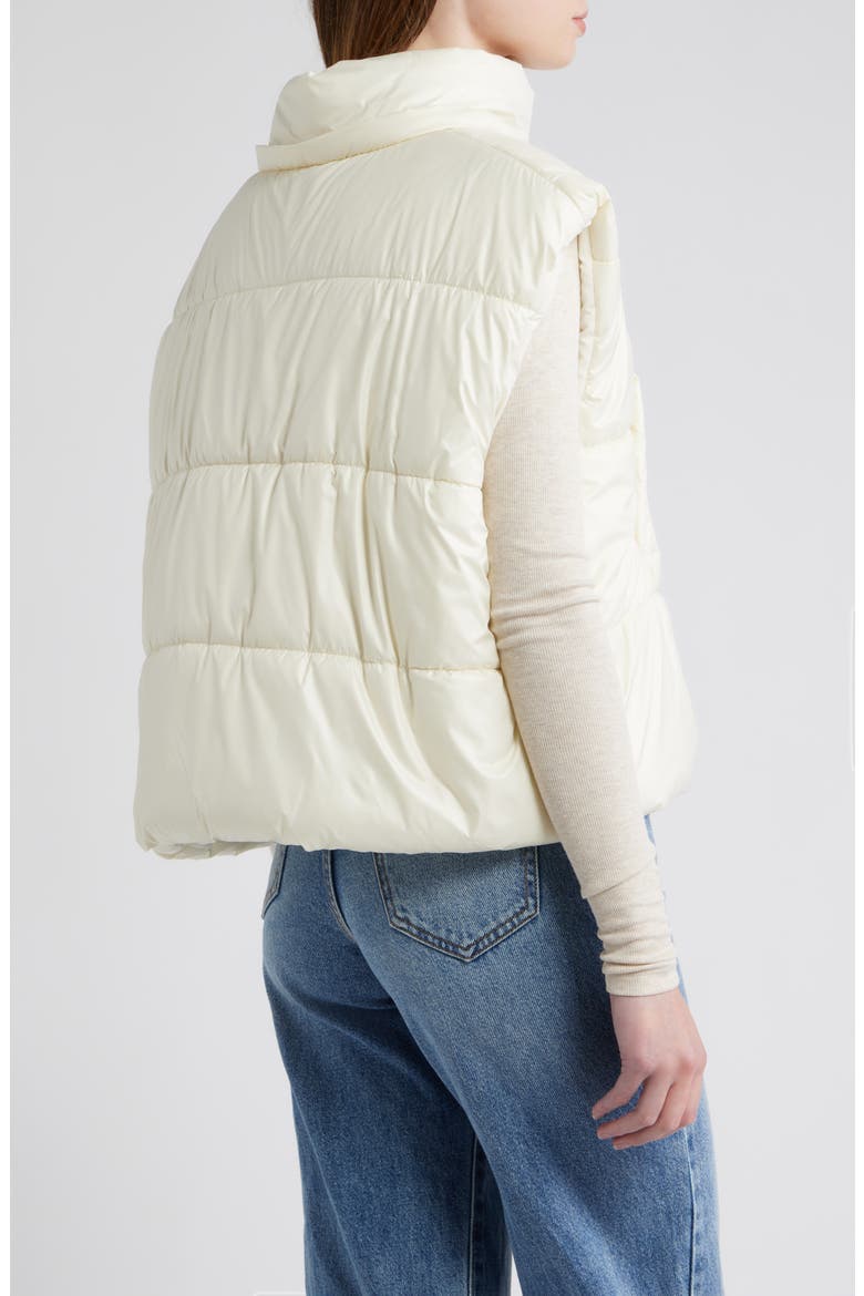 Poppy Hooded Puffer Vest, Alternate, color, OFF WHITE