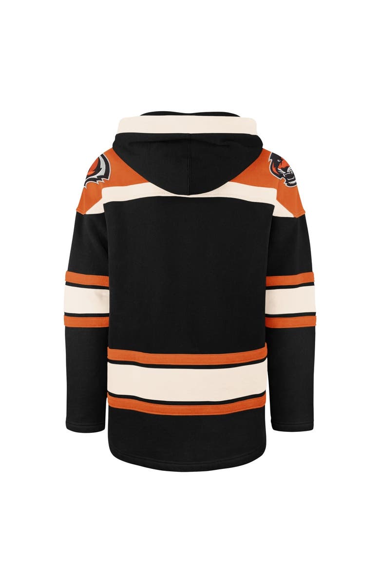 '47 Men's '47 Black Cincinnati Bengals Big & Tall Superior Lacer Pullover Hoodie, Alternate, color,