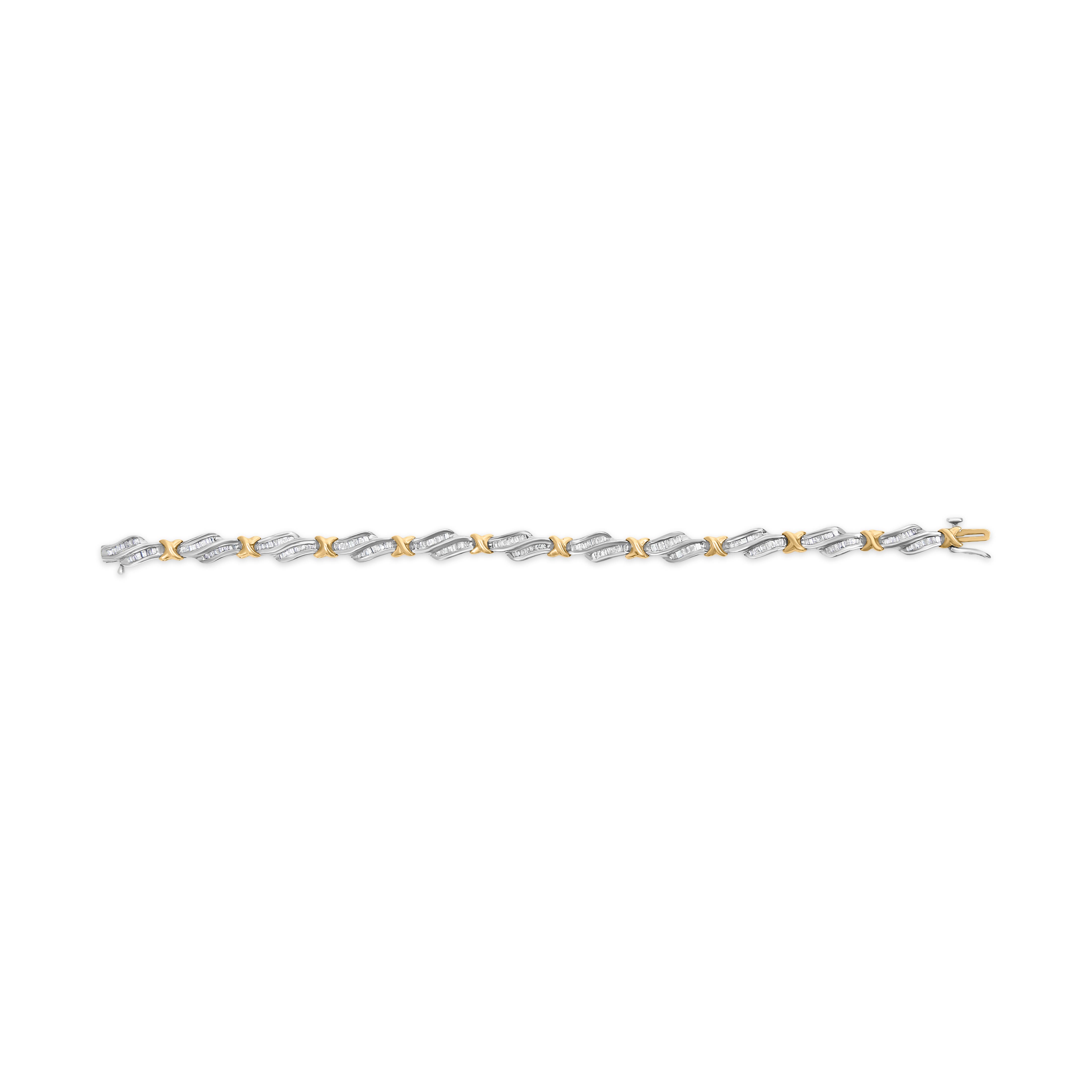 Haus of Brilliance 10k Two-Toned Gold 2.00 Cttw Diamond Weave and 