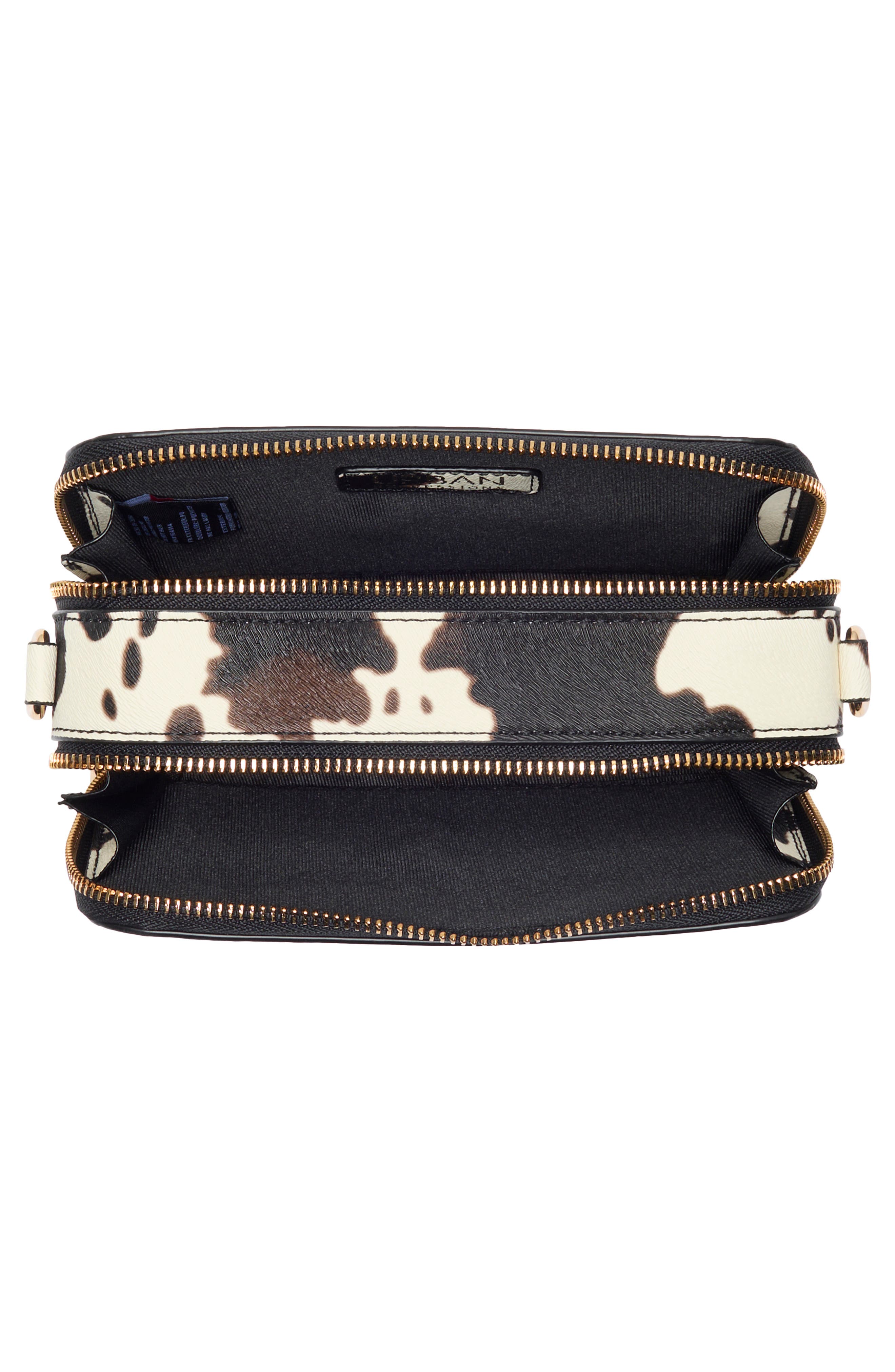 URBAN EXPRESSIONS HANDBAGS Cow Print Crossbody Bag, Alternate, color, Black White Cow