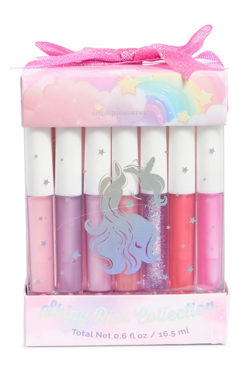 SIMPLE PLEASURES Kids' Lip Gloss Cube Gift Set, Alternate, color, Multi