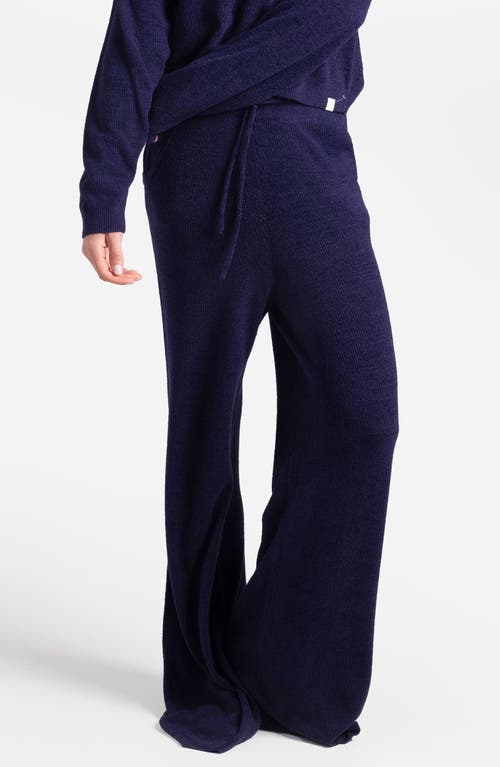 Sunday Citizen Wide Leg Knit Pants In Blue