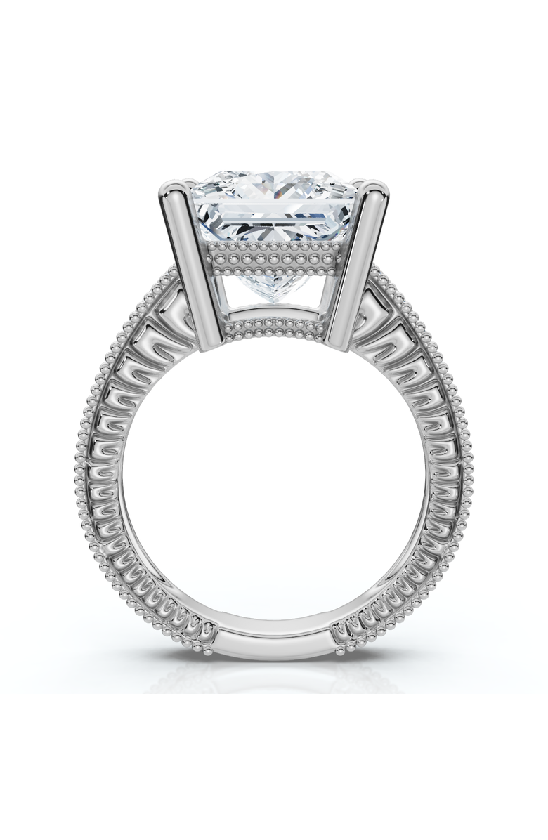 Bliss Diamond Certified 4 1/5Ct Princess Cut Diamond Vintage Engagement Ring Lab Grown, Alternate, color, 14K White Gold