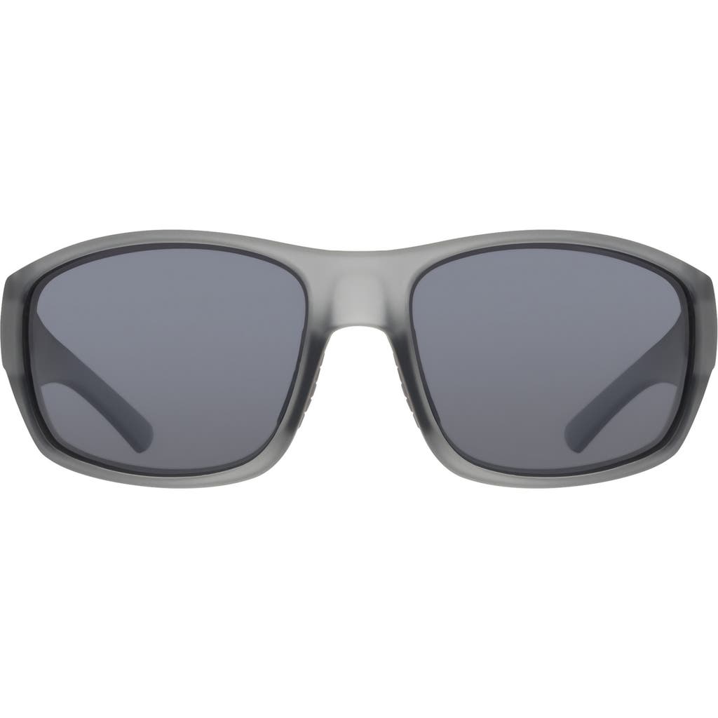 Dragon 64mm Oversize Rectangular Sunglasses In Grey/silver Flash