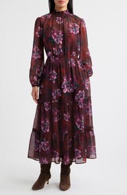 Lost + Wander Wild Bergamont Long Sleeve Maxi Dress