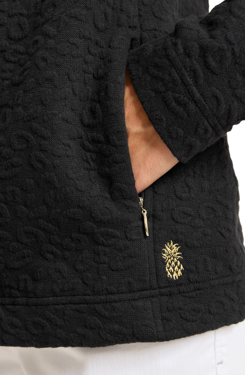 Tommy Bahama Aruba Purrfection Animal Spot Jacquard Zip-Up Jacket, Alternate, color, 
