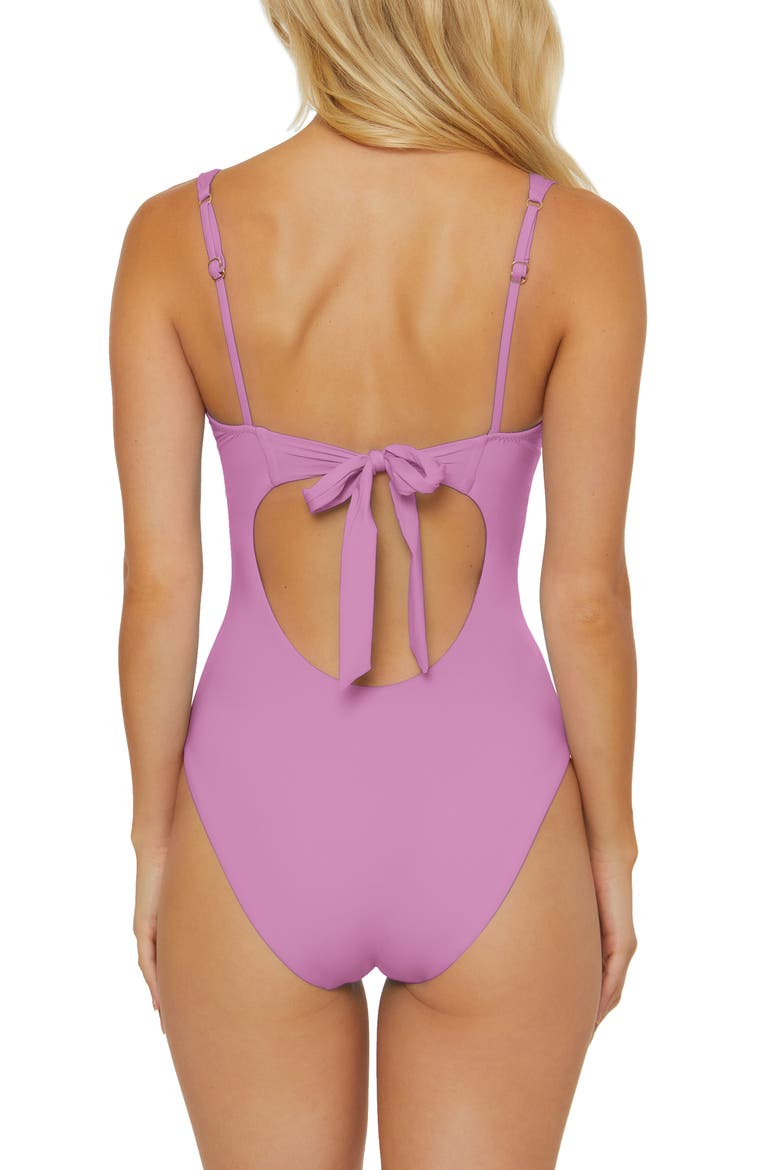Color Code V-Wire One-Piece Swimsuit, Alternate, color, MALVA