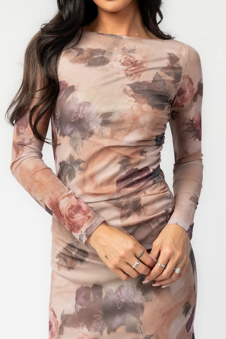Isadora Maxi Dress, Alternate, color, Dark Taupe Floral