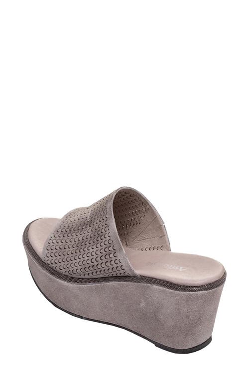 Antelope Kinsley Platform Slide Sandal In Light Grey