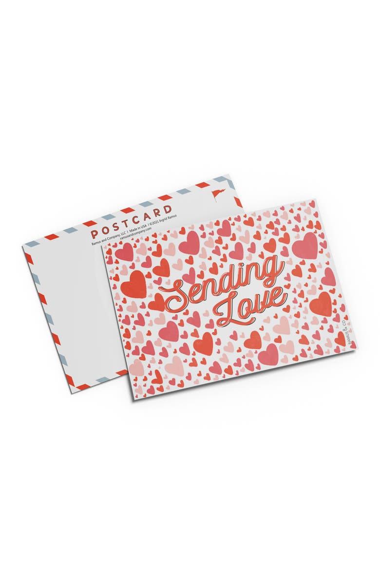 Ramus & Co Love/Valentine's Postcard 20-Pack "Sending Love Hearts", Main, color, Multi-Pack