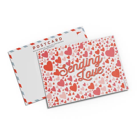 Love/Valentine's Postcard 20-Pack "Sending Love Hearts"