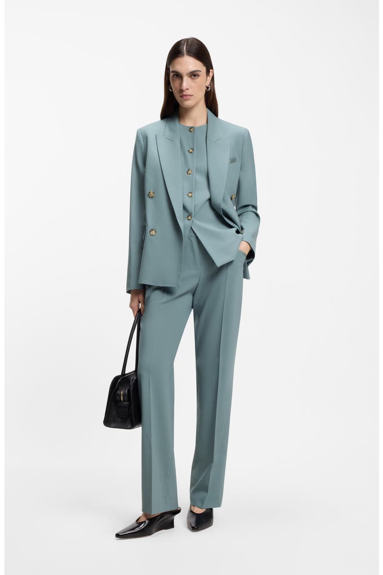 Jaleto Double Breasted Wool Blazer, Alternate, color, REEF