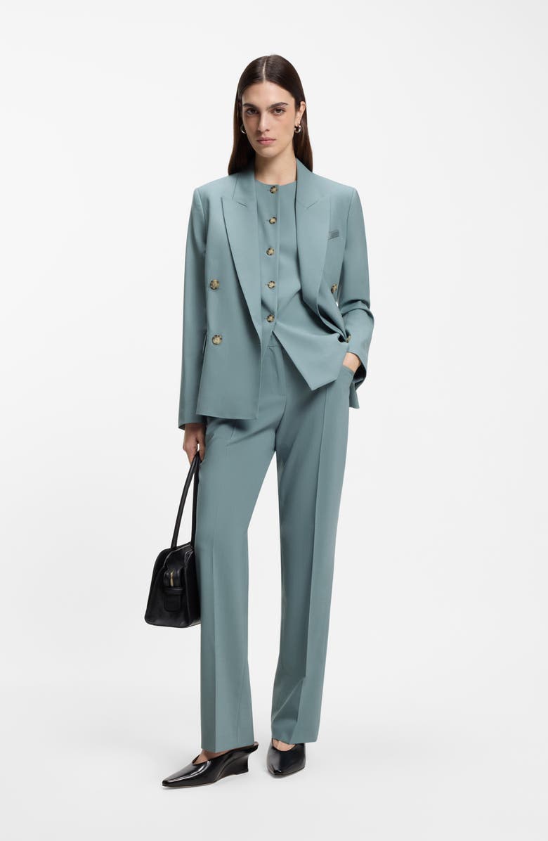 BOSS Jaleto Double Breasted Wool Blazer, Alternate, color, Reef