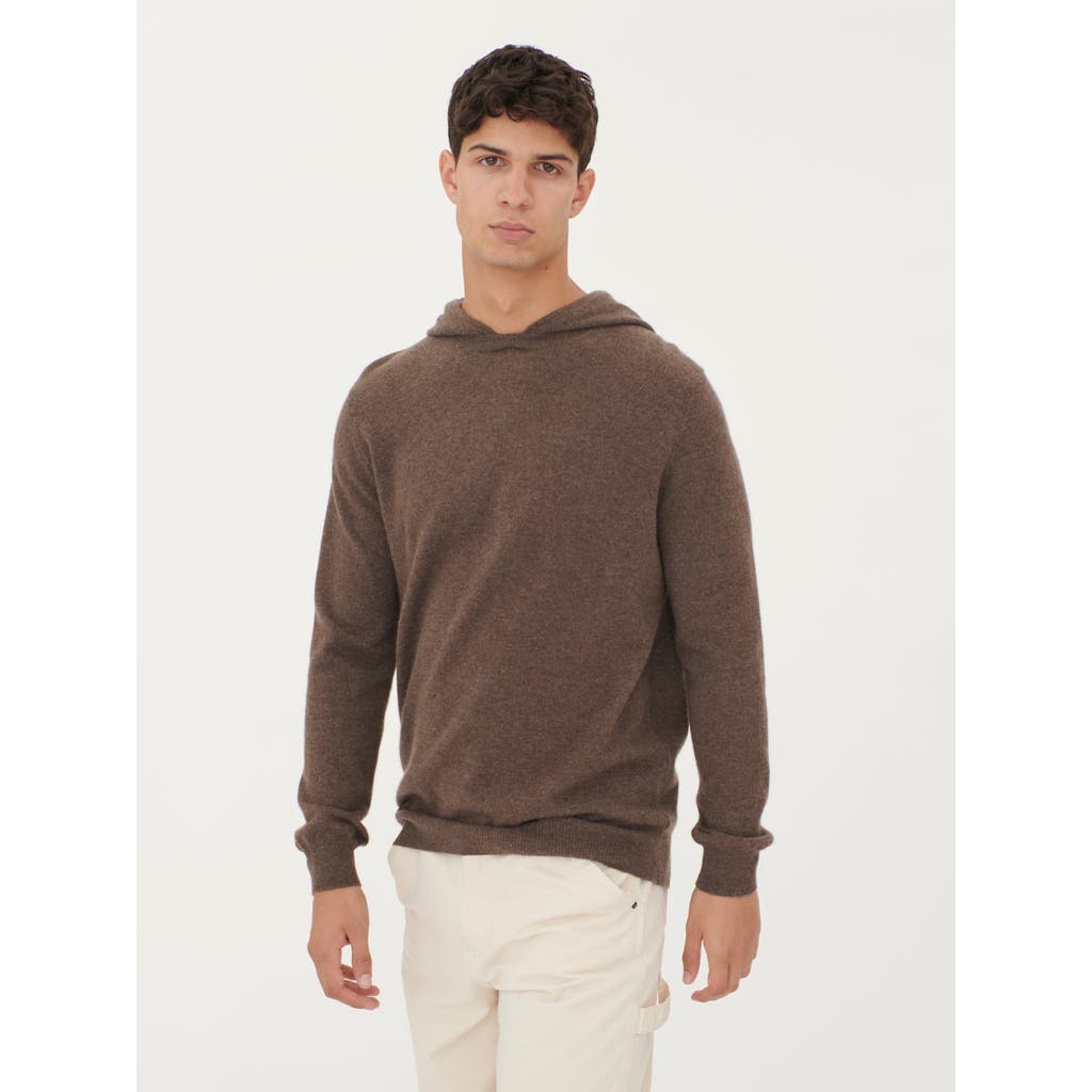 Gobi Mongolian Cashmere Basic Hoodie In Brown