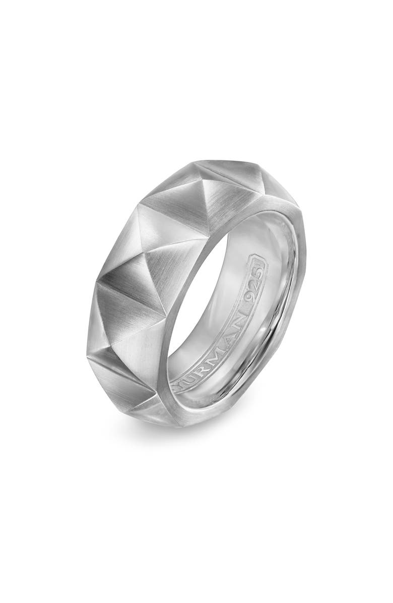 David Yurman Men's Pyramid Band Ring in Sterling Silver, 8mm, Alternate, color, Sterling Silver