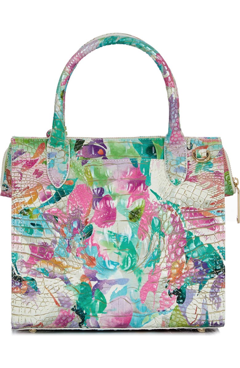 Brahmin Small Caroline Croc Embossed Leather Satchel, Alternate, color,