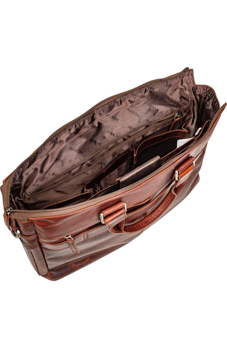 Mancini Leather Briefcase, Alternate, color,