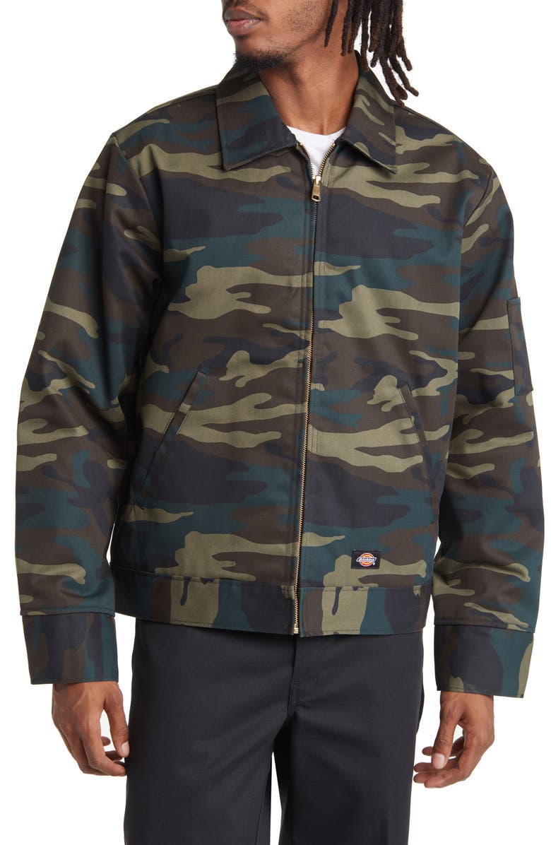 Dickies Eisenhower Camo Water Repellent Insulated Jacket, Alternate, color, 